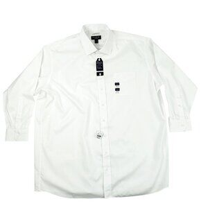 NEW Jos A Bank Traveler Dress Shirt 18 1/2- 33 White Traditional Fit Long Sleeve